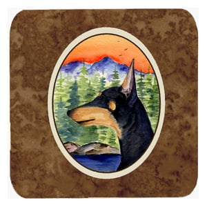 Manchester Terrier Foam Coasters - Set Of 4, 3.5 x 3.5 In.