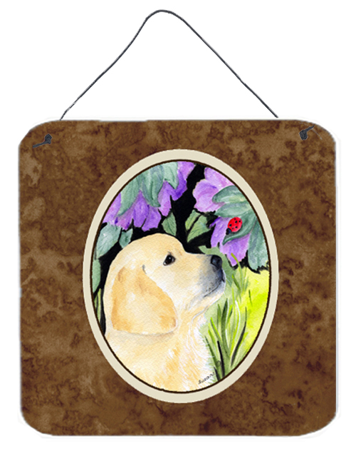 Golden Retriever Aluminium Metal Wall Or Door Hanging Prints - 6 x 6 In.