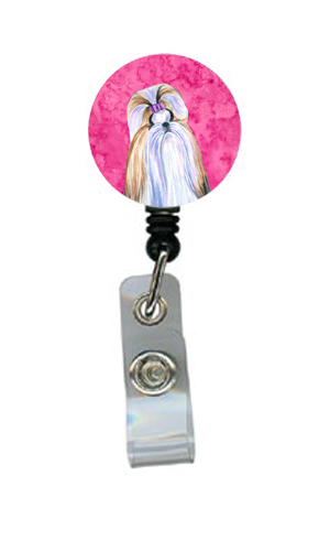 Shih Tzu Retractable Badge Reel Or Id Holder With Clip