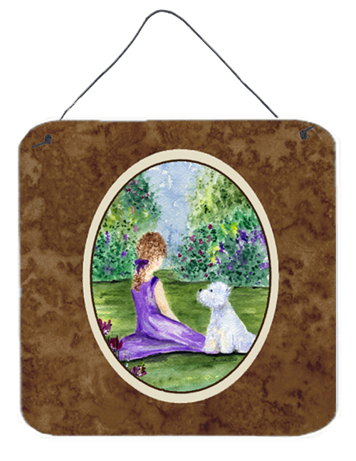 SS8246DS66 Westie Aluminium Metal Wall Or Door Hanging Prints - 6 x 6 In.