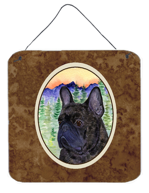 SS8257DS66 French Bulldog Aluminium Metal Wall Or Door Hanging Prints - 6 x 6 In.
