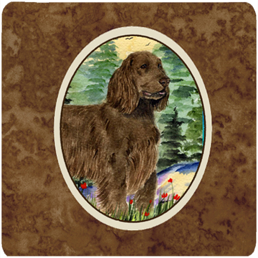 Field Spaniel Foam Coasters - Set Of 4, 3.5 x 3.5 In.