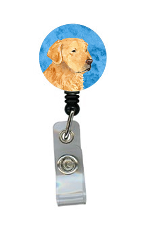 Golden Retriever Retractable Badge Reel Or Id Holder With Clip