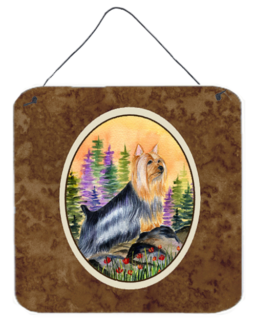 SS8262DS66 Silky Terrier Aluminium Metal Wall Or Door Hanging Prints - 6 x 6 In.