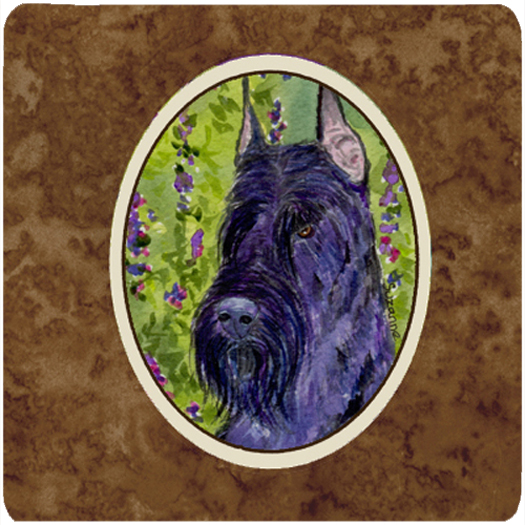 SS1018FC Scottish Terrier Foam Coasters - Set Of 4- 3.5 x 3.5 In.