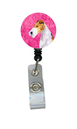 Fox Terrier Retractable Badge Reel Or Id Holder With Clip