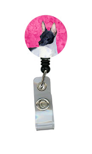 Rat Terrier Retractable Badge Reel Or Id Holder With Clip
