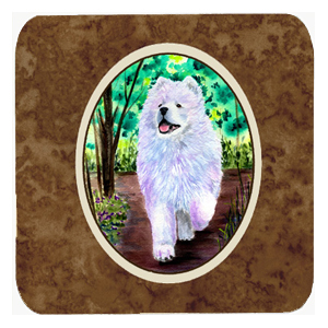 Samoyed Foam Coasters, Set Of 4