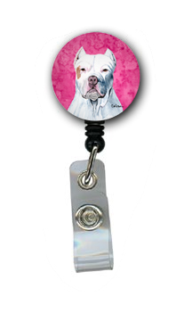 Pit Bull Retractable Badge Reel Or Id Holder With Clip
