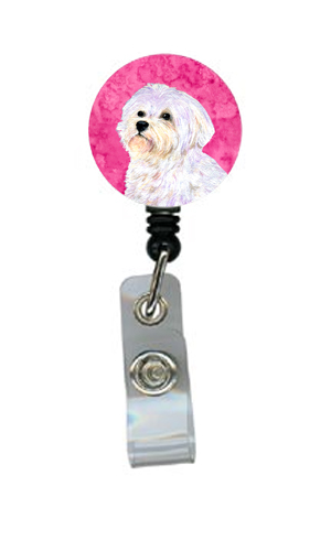 Maltese Retractable Badge Reel Or Id Holder With Clip
