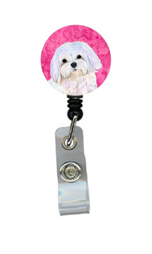Maltese Retractable Badge Reel Or Id Holder With Clip