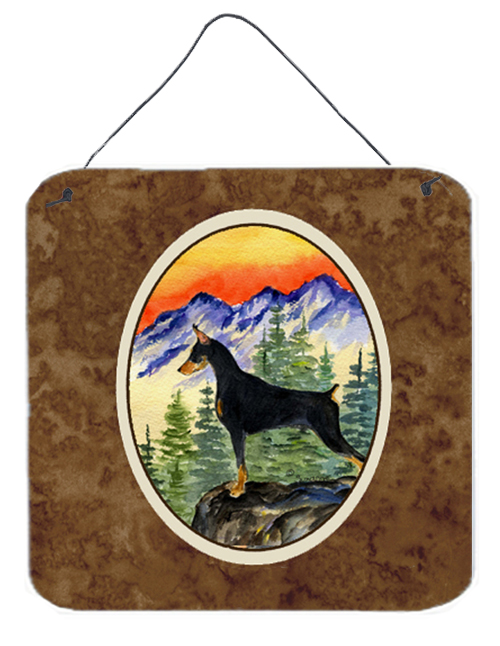 6 In. Doberman Aluminium Metal Wall Or Door Hanging Prints