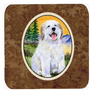 Great Pyrenees Foam Coasters, Set Of 4