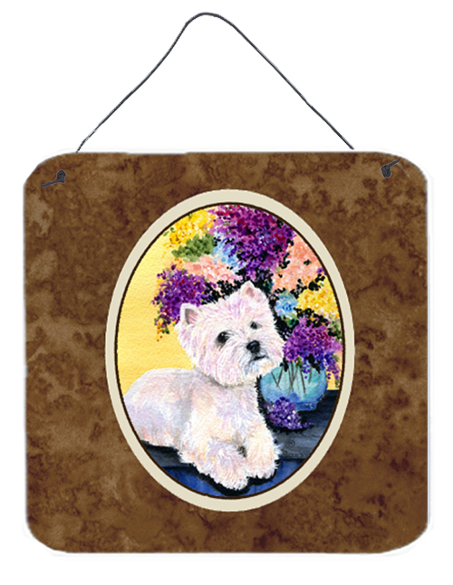 6 In. Westie Aluminium Metal Wall Or Door Hanging Prints