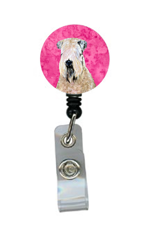 Wheaten Terrier Soft Coated Retractable Badge Reel Or Id Holder With Clip