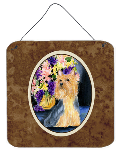 SS8293DS66 6 In. Silky Terrier Aluminium Metal Wall Or Door Hanging Prints
