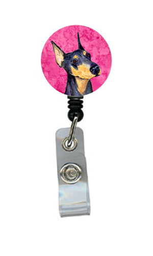 Doberman Retractable Badge Reel Or Id Holder With Clip