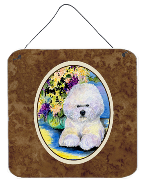 6 In. Bichon Frise Aluminium Metal Wall Or Door Hanging Prints