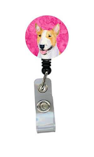 Bull Terrier Retractable Badge Reel Or Id Holder With Clip
