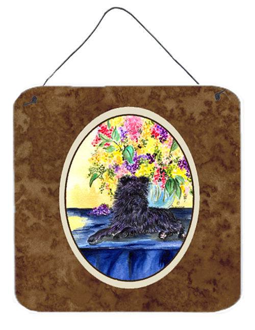 SS8296DS66 6 In. Affenpinscher Aluminium Metal Wall Or Door Hanging Prints