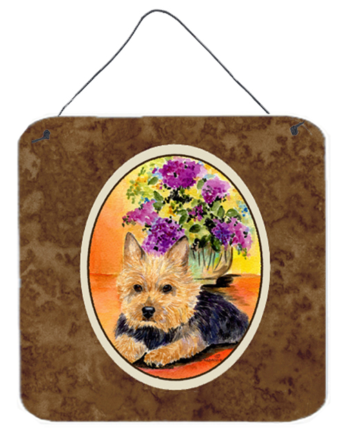 SS8297DS66 6 In. Norwich Terrier Aluminium Metal Wall Or Door Hanging Prints