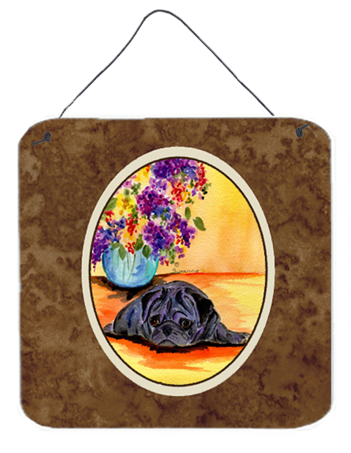 SS8298DS66 6 In. Pug Aluminium Metal Wall Or Door Hanging Prints