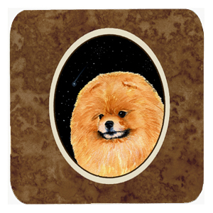 Starry Night Pomeranian Foam Coasters- Set Of 4