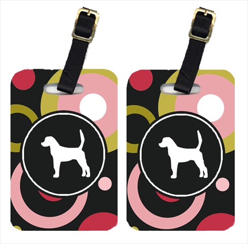 English Foxhound Luggage Tags - Pair Of 2