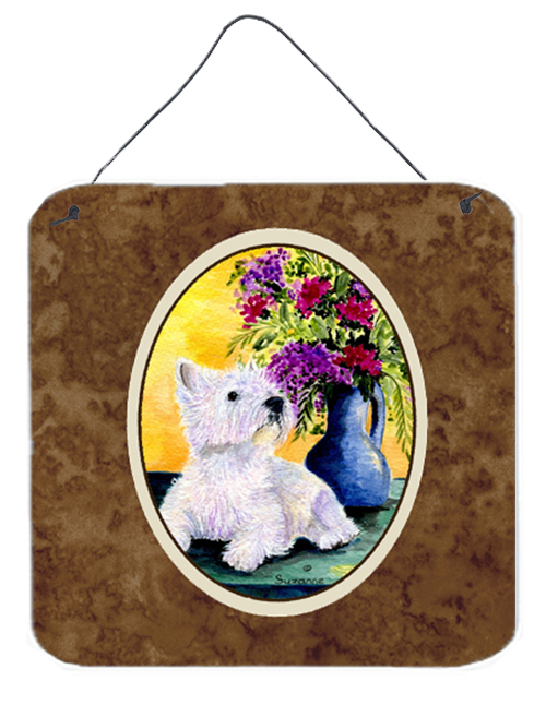 SS8301DS66 6 In. Westie Aluminium Metal Wall Or Door Hanging Prints