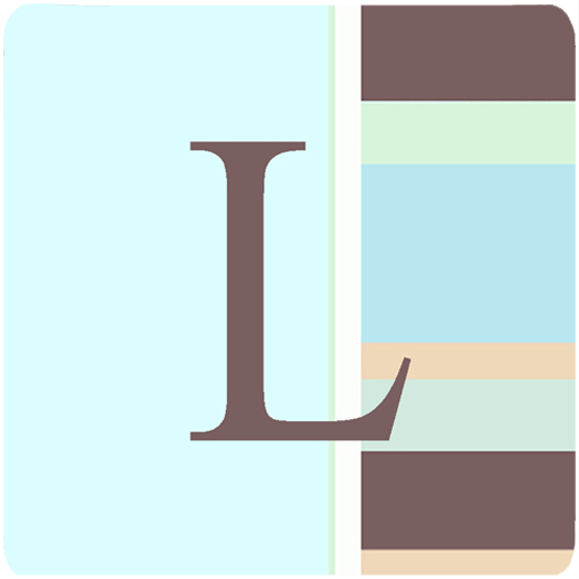 CJ1003-LFC Monogram - Blue Stripes Foam Coasters Initial Letter L- Set Of 4