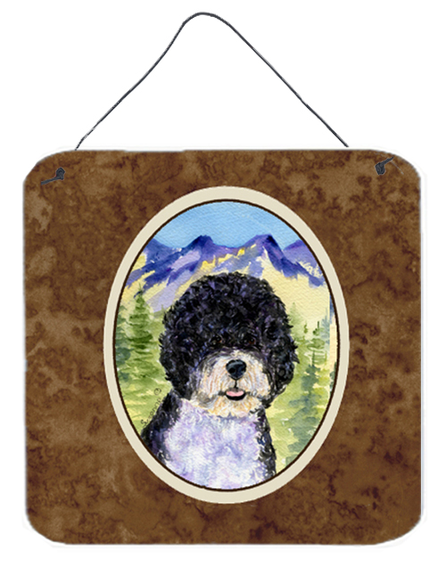 6 In. Portuguese Water Dog Aluminium Metal Wall Or Door Hanging Prints