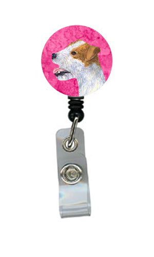 Jack Russell Terrier Retractable Badge Reel Or Id Holder With Clip