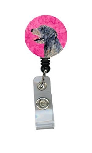 Irish Wolfhound Retractable Badge Reel Or Id Holder With Clip