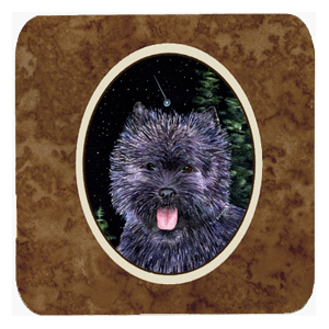 Starry Night Cairn Terrier Foam Coasters- Set Of 4