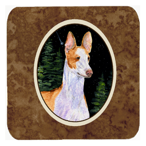 Starry Night Ibizan Hound Foam Coasters, Set Of 4