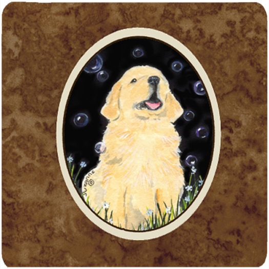 Golden Retriever Foam Coasters, Set Of 4