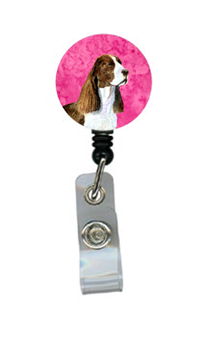 Springer Spaniel Retractable Badge Reel Or Id Holder With Clip