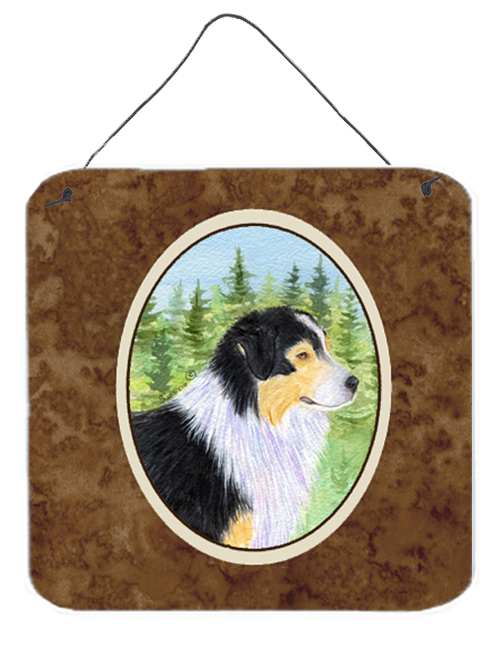 SS8316DS66 6 In. Australian Shepherd Aluminium Metal Wall Or Door Hanging Prints
