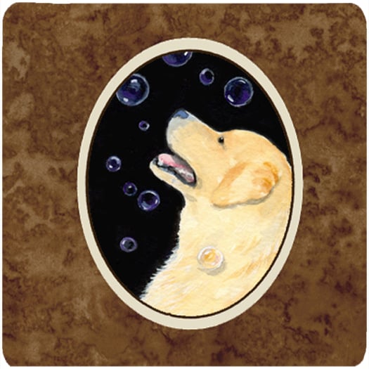 Golden Retriever Foam Coasters, Set Of 4