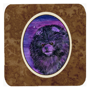 Starry Night Pomeranian Foam Coasters- Set Of 4