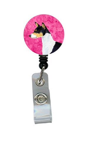 Basenji Retractable Badge Reel Or Id Holder With Clip