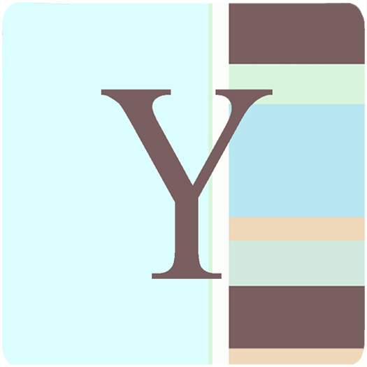 CJ1003-YFC Monogram - Blue Stripes Foam Coasters Initial Letter Y- Set Of 4