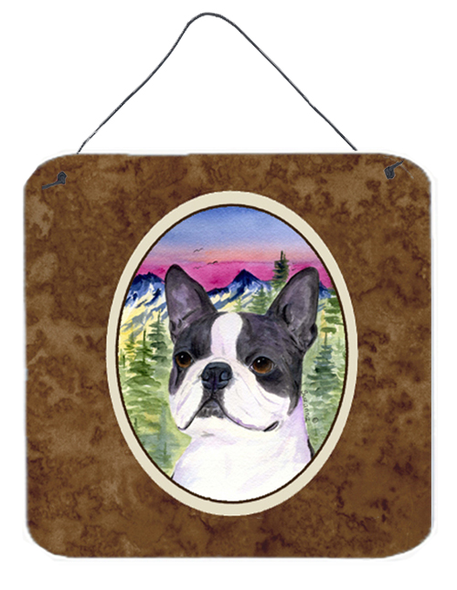 6 In. Boston Terrier Aluminium Metal Wall Or Door Hanging Prints