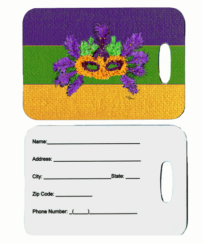 Mardi Gras Luggage Tags - Pair Of 2