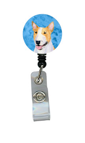 Bull Terrier Retractable Badge Reel Or Id Holder With Clip