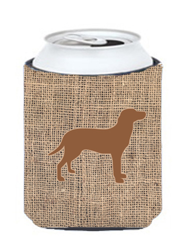 Labrador Burlap And Brown Can Or Bottle Hugger