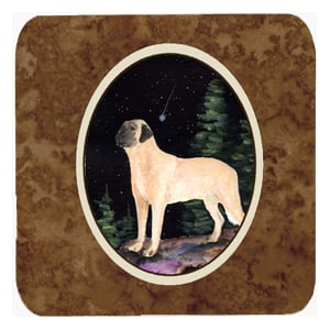 Starry Night Anatolian Shepherd Foam Coasters, Set Of 4