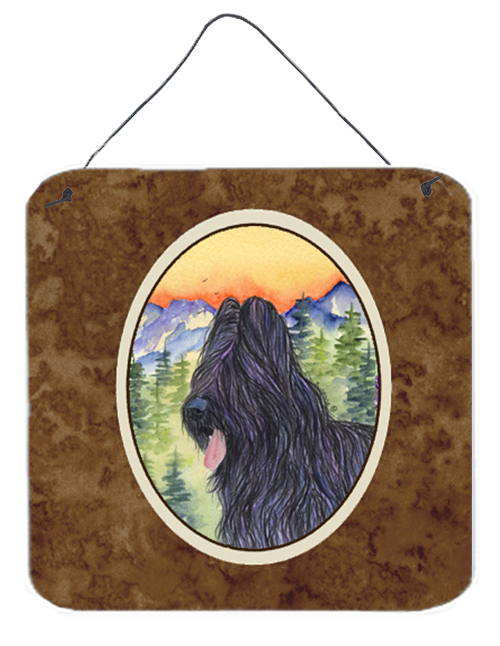 6 In. Briard Aluminium Metal Wall Or Door Hanging Prints