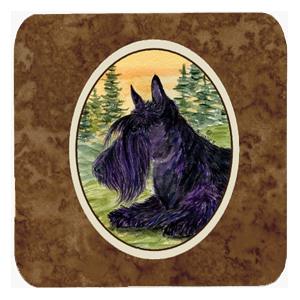 Scottish Terrier Foam Coasters, Set Of 4