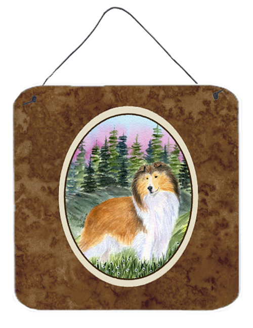 SS8321DS66 6 In. Sheltie Aluminium Metal Wall Or Door Hanging Prints